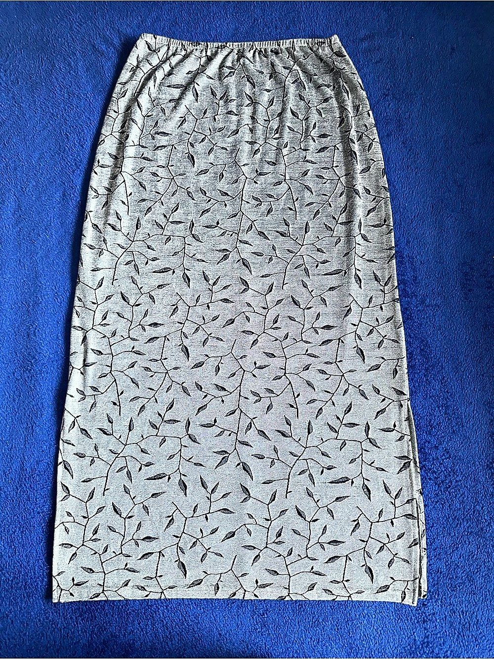 Vintage 90s Rabbit Rabbit Rabbit Designs Skirt Womens 12 Made USA Gray Black
